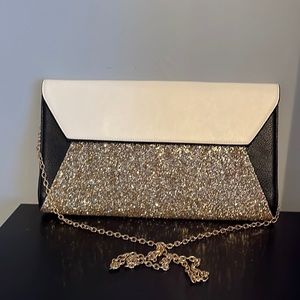 Melie Bianco Glitter Clutch